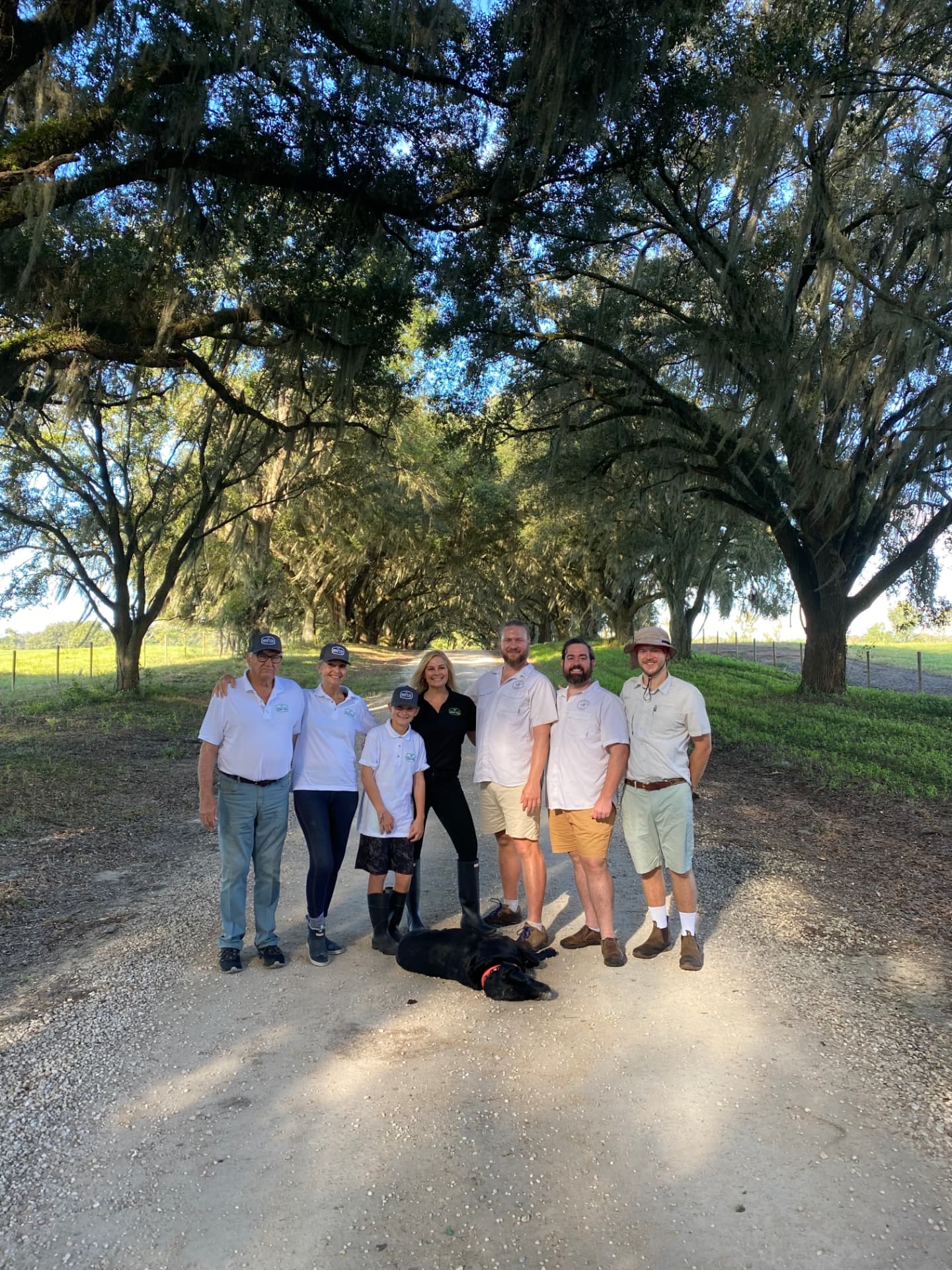 Suzanne Boyd with her family at the cattle farm